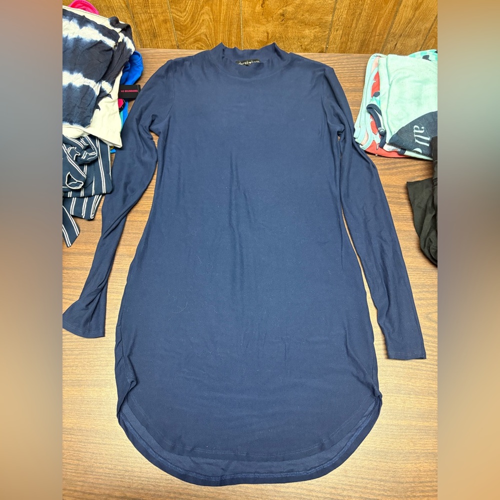 Derek Heart Navy Long Sleeve Dress
